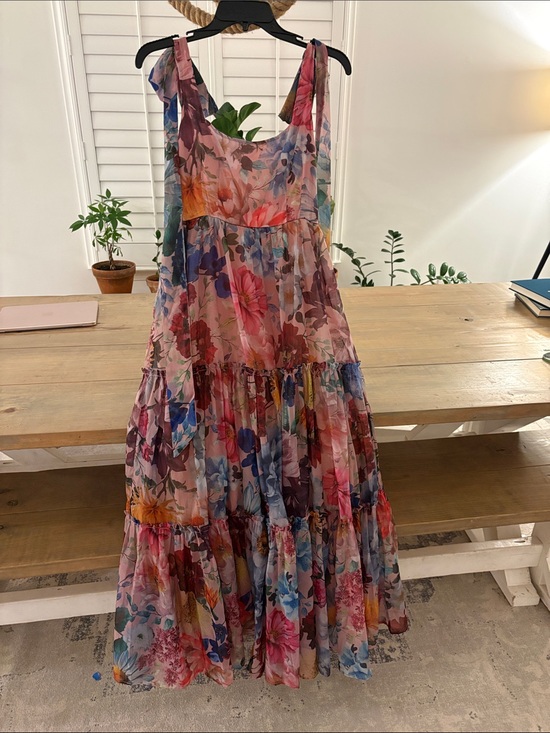 Francesca's Collections Dresses & Skirts - Francesca's Collections Pink Multi-Color Floral Tiered Maxi Dress